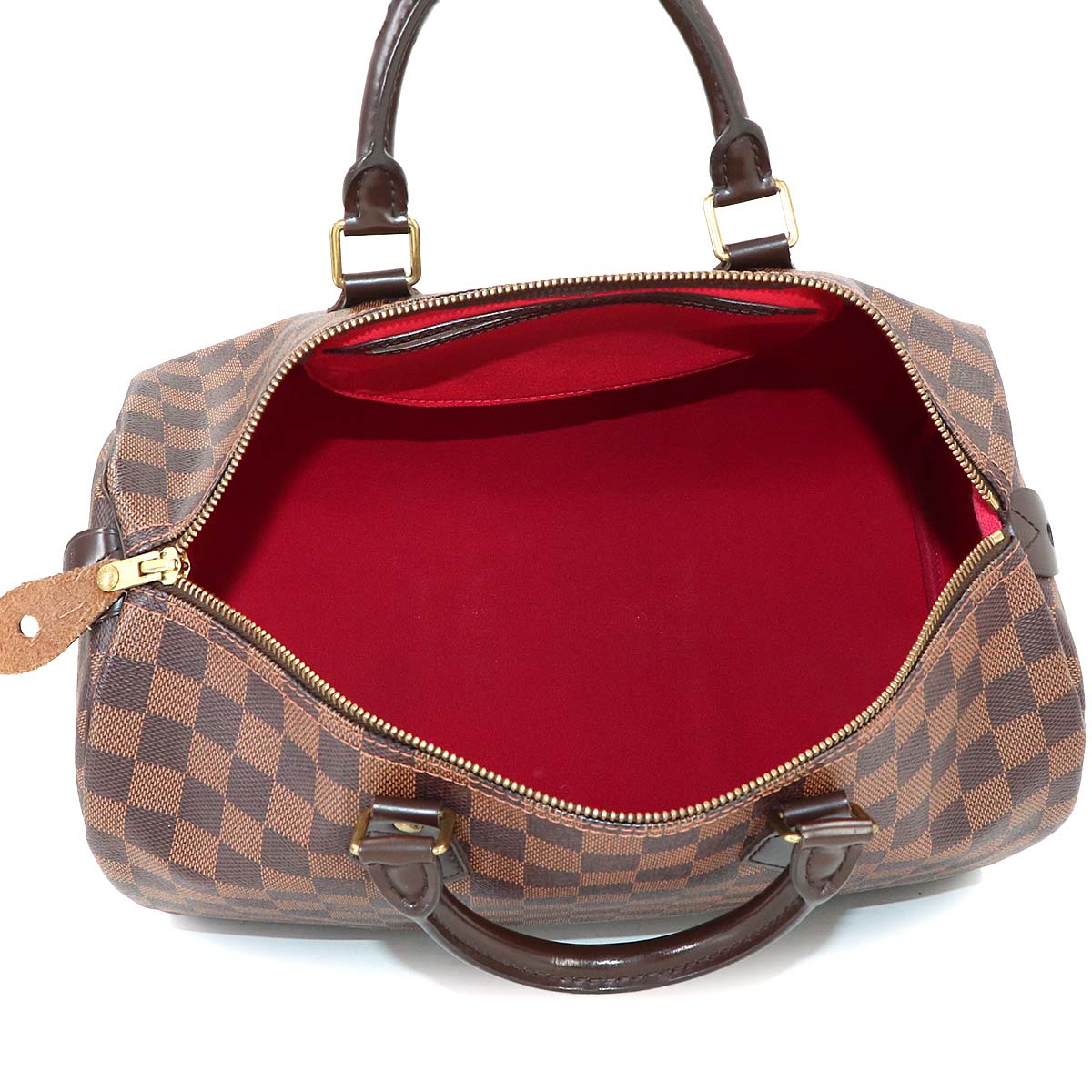 Damier Speedy 35 Hand Bag Ebene N41523 Brown Purse