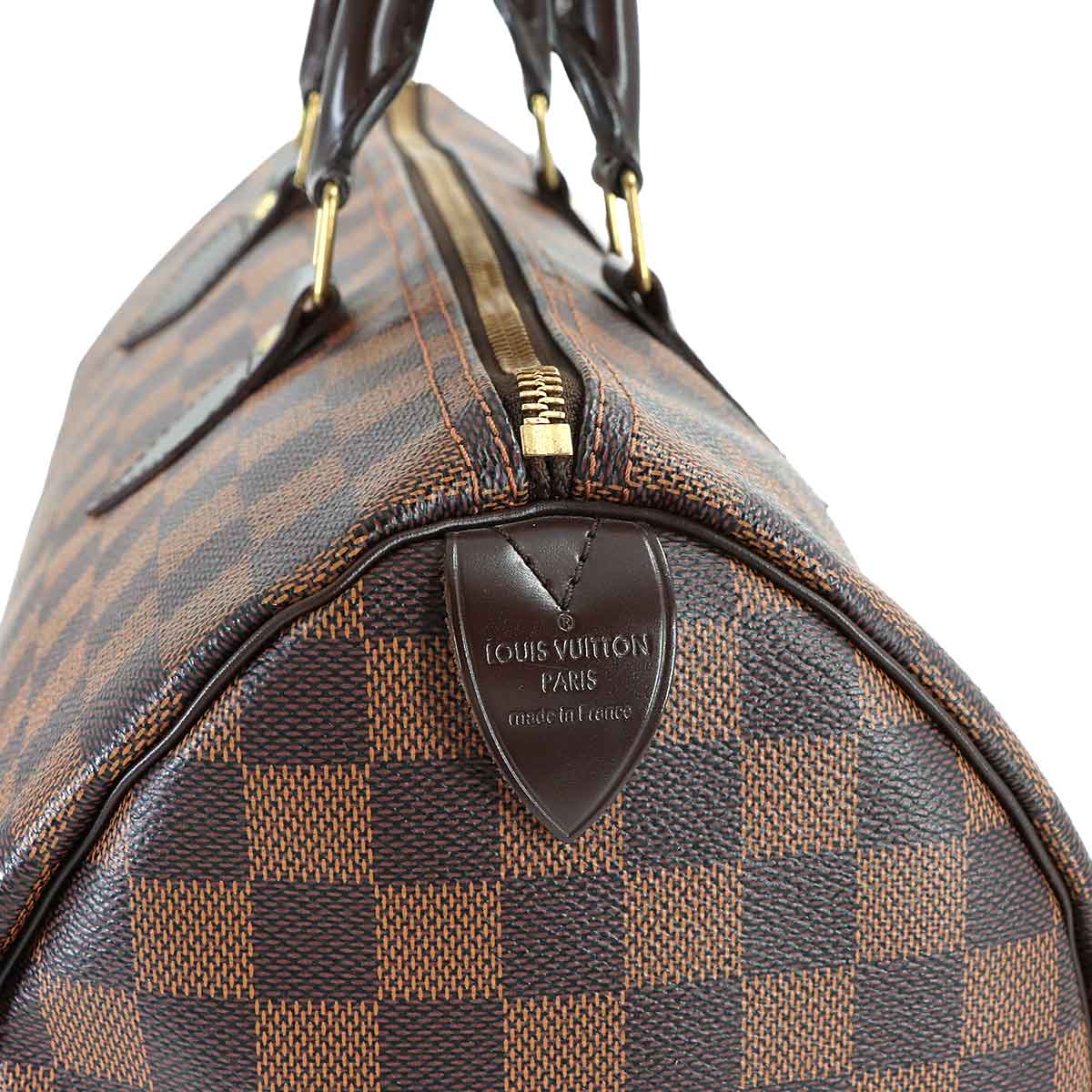 Damier Speedy 35 Hand Bag Ebene N41523 Brown Purse