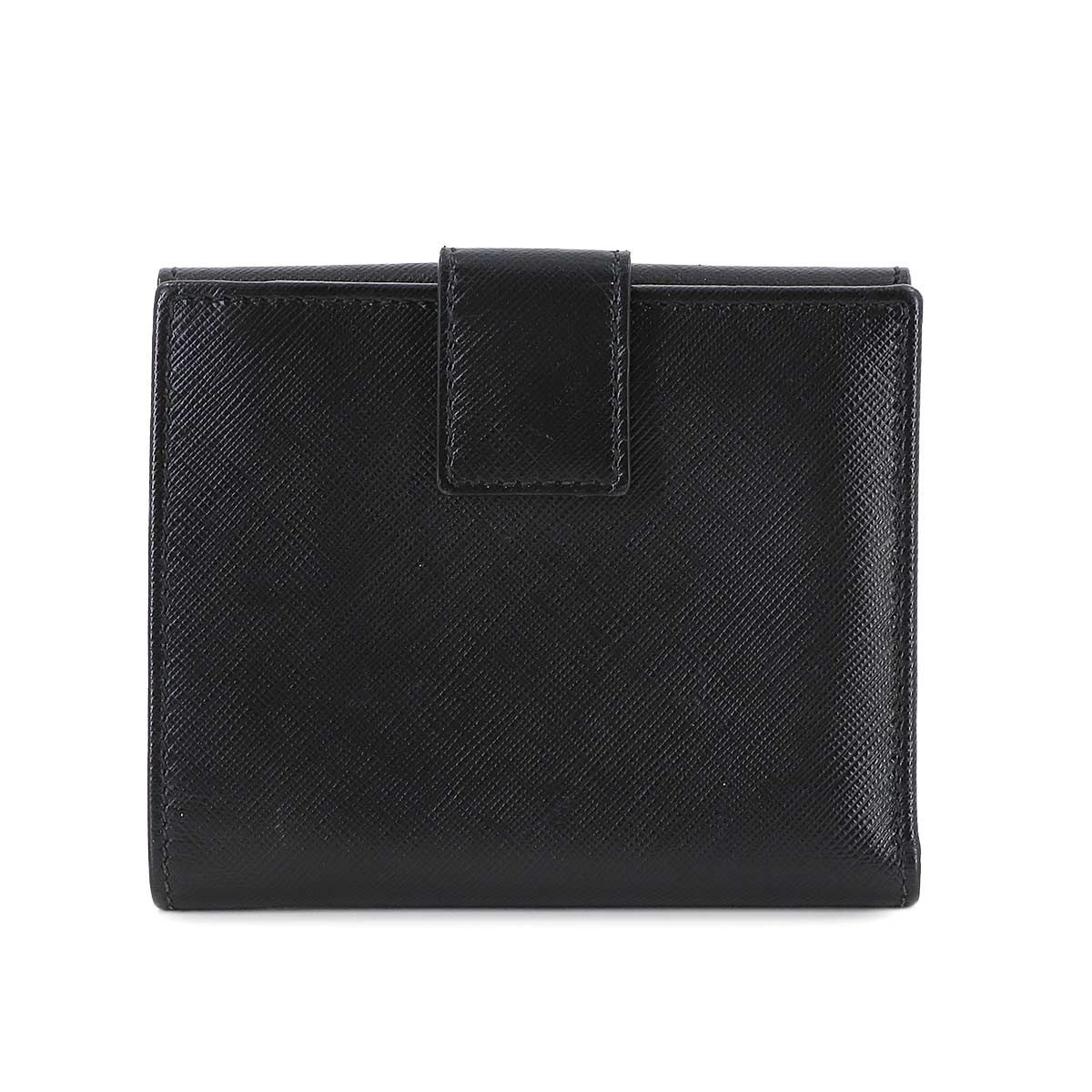 Vara Compact Wallet Leather Black White Purse