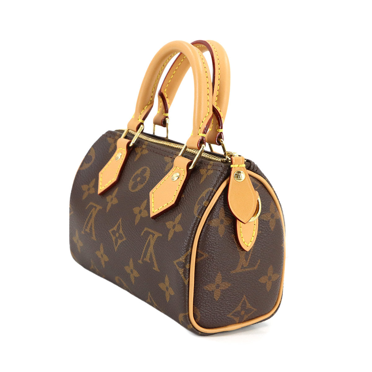 Monogram Nano Speedy 2way Hand Shoulder Bag Brown M81085