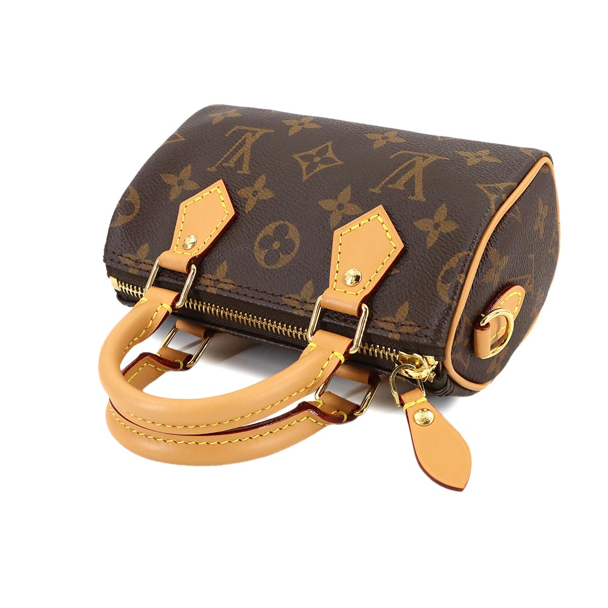 Monogram Nano Speedy 2way Hand Shoulder Bag Brown M81085
