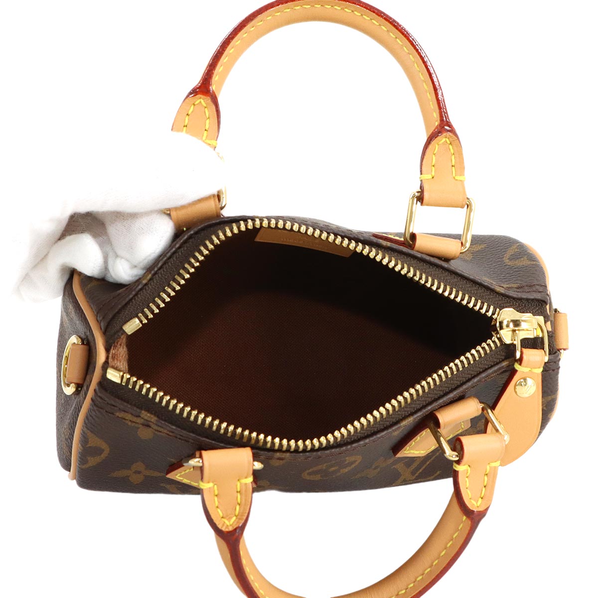 Monogram Nano Speedy 2way Hand Shoulder Bag Brown M81085