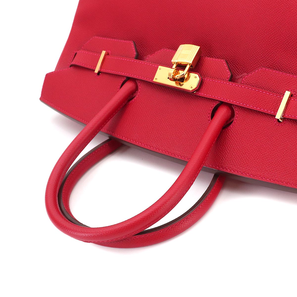 Birkin 35 Epsom Rouge Casaque Hand Bag Red