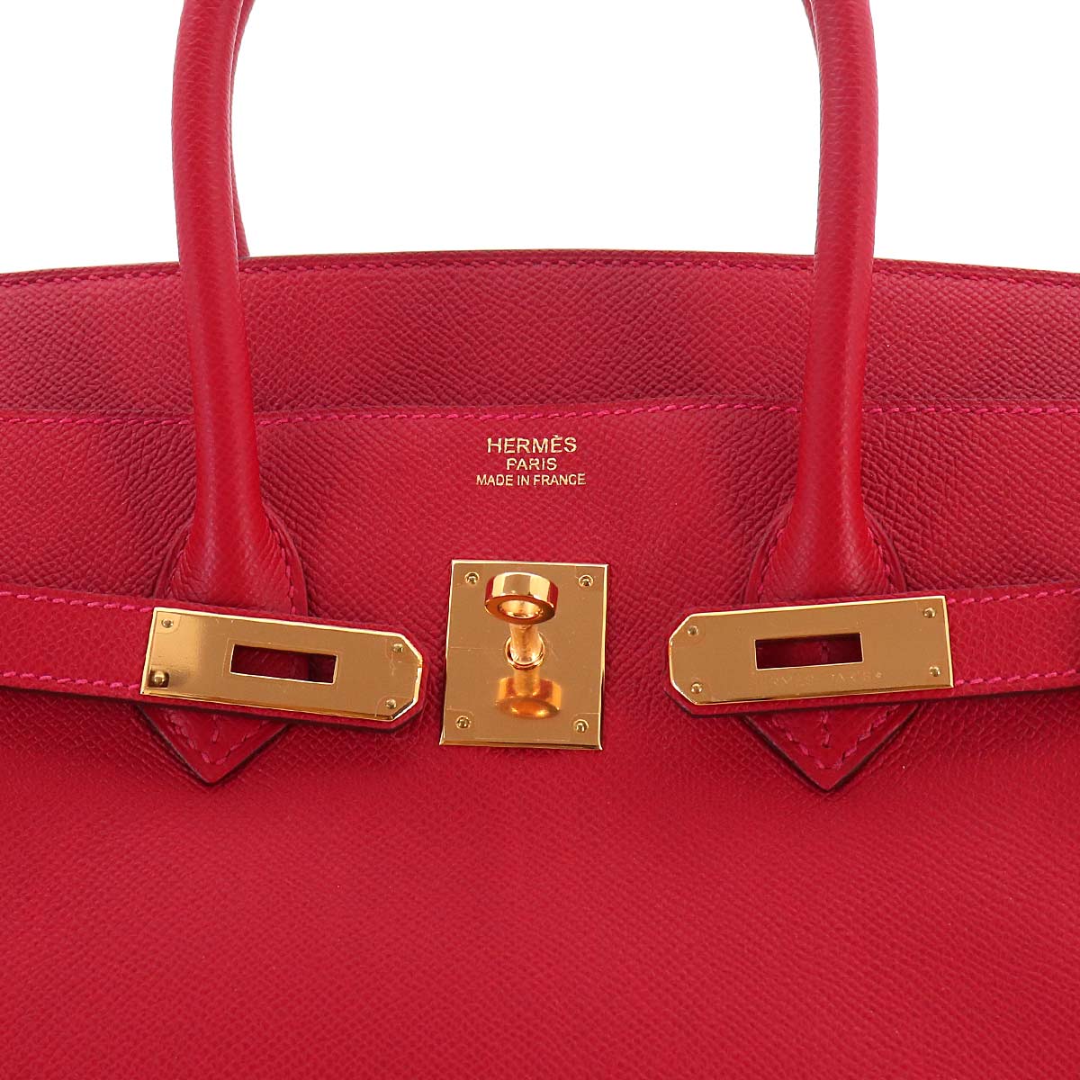 Birkin 35 Epsom Rouge Casaque Hand Bag Red