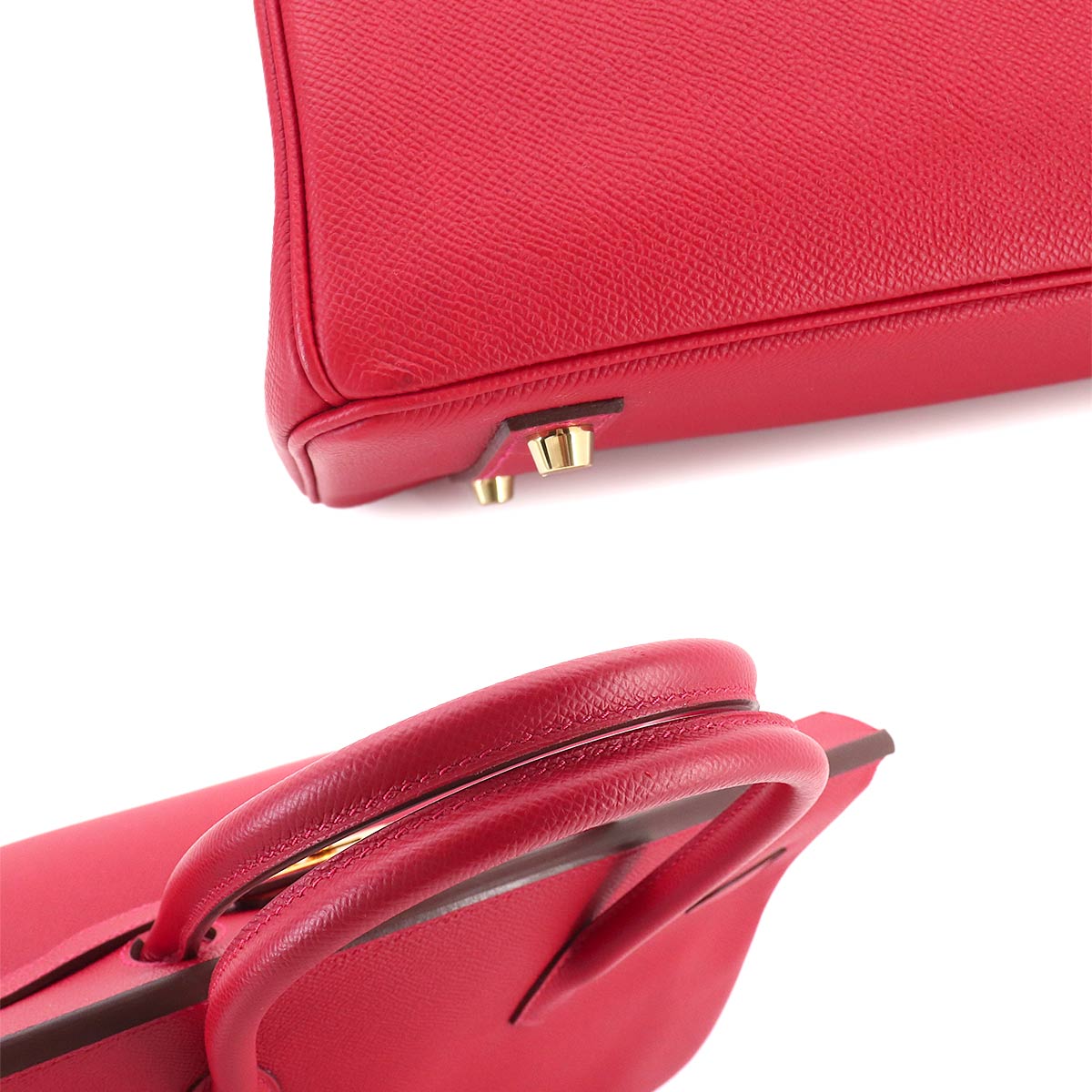 Birkin 35 Epsom Rouge Casaque Hand Bag Red