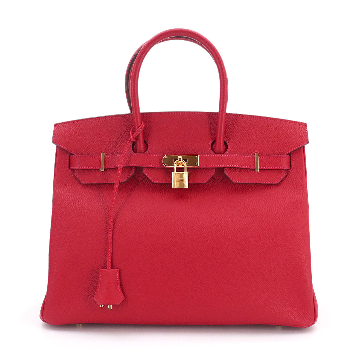 Birkin 35 Epsom Rouge Casaque Hand Bag Red
