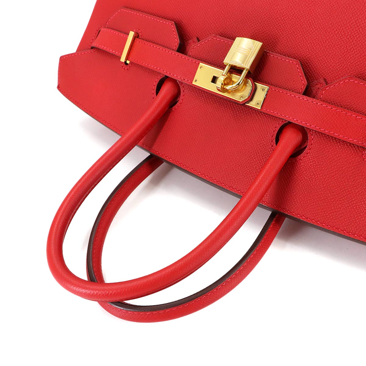 Birkin 35 Epsom Rouge Casaque Hand Bag Red
