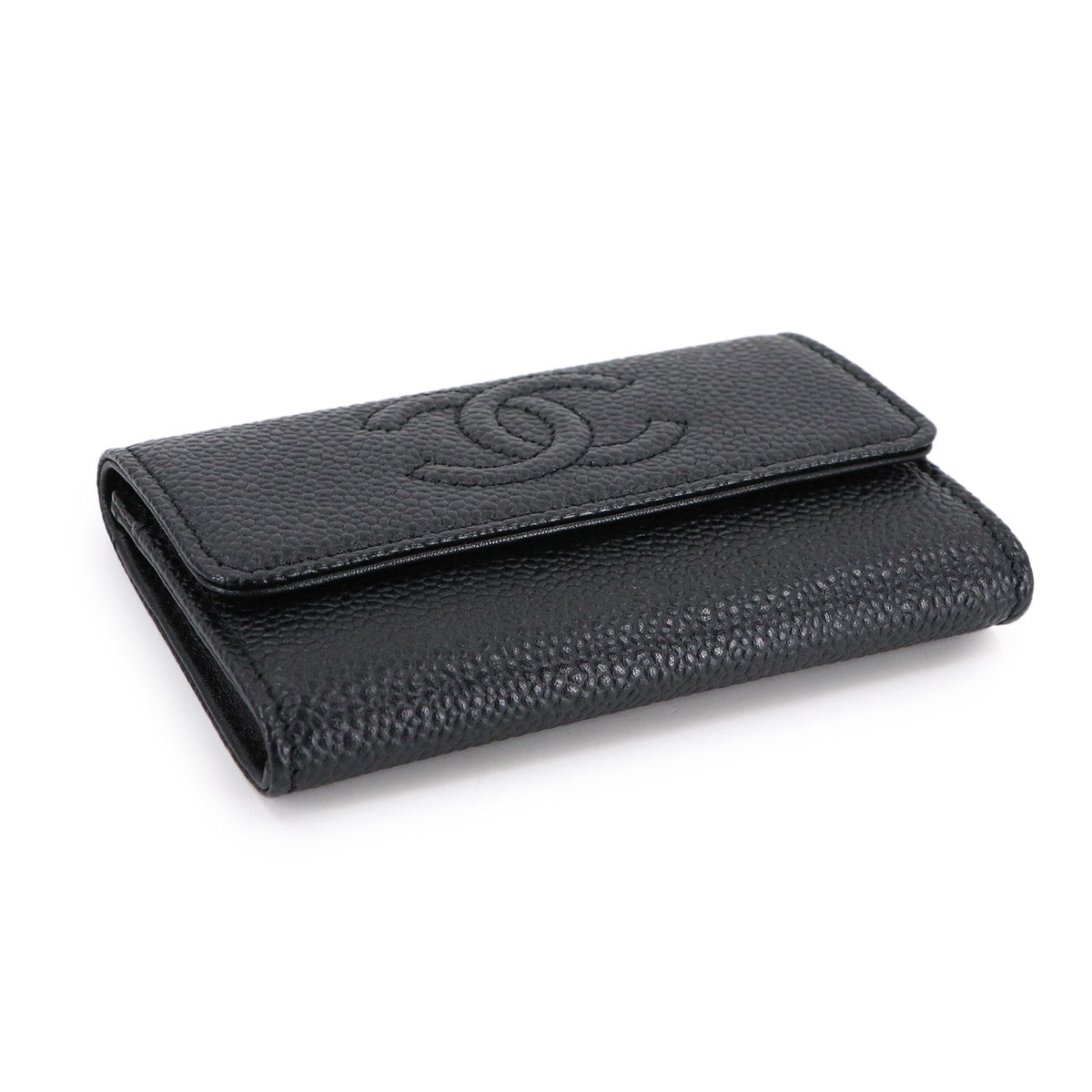 Card Case Leather Black Coco Logos Accessory