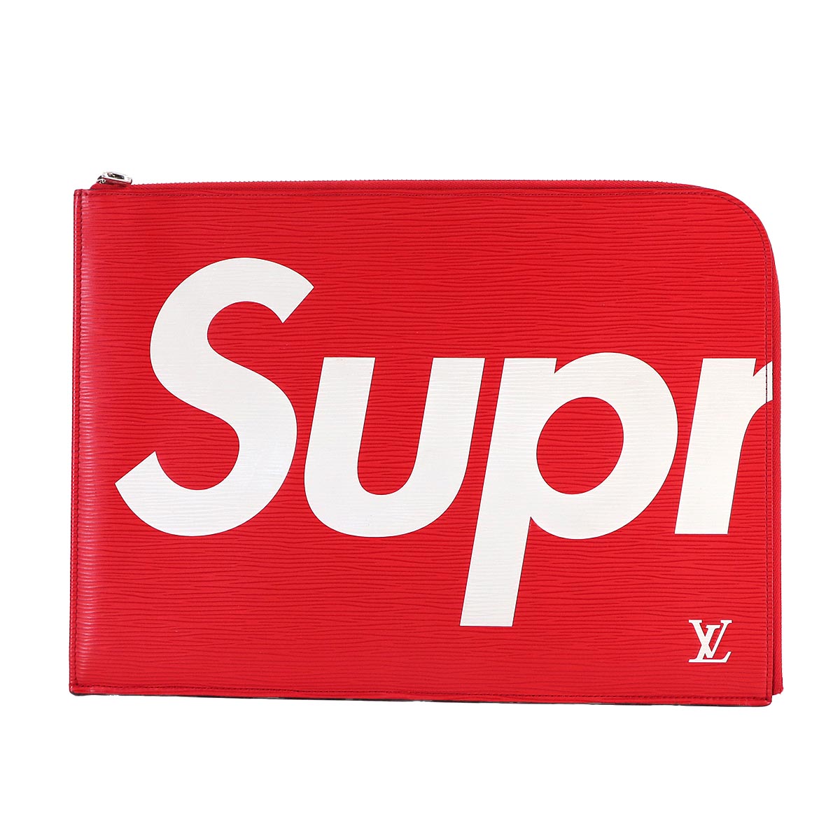 Supreme Epi Pochette Jour GM Clutch Bag Red White M67722