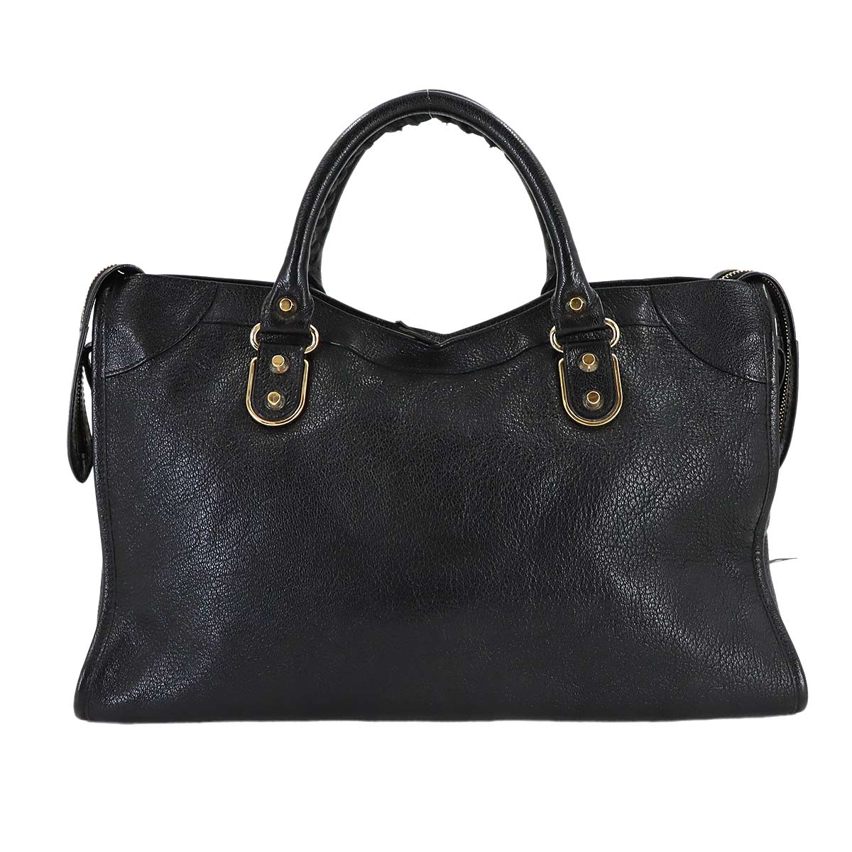The City Hand Shoulder Bag Leather Black 115748