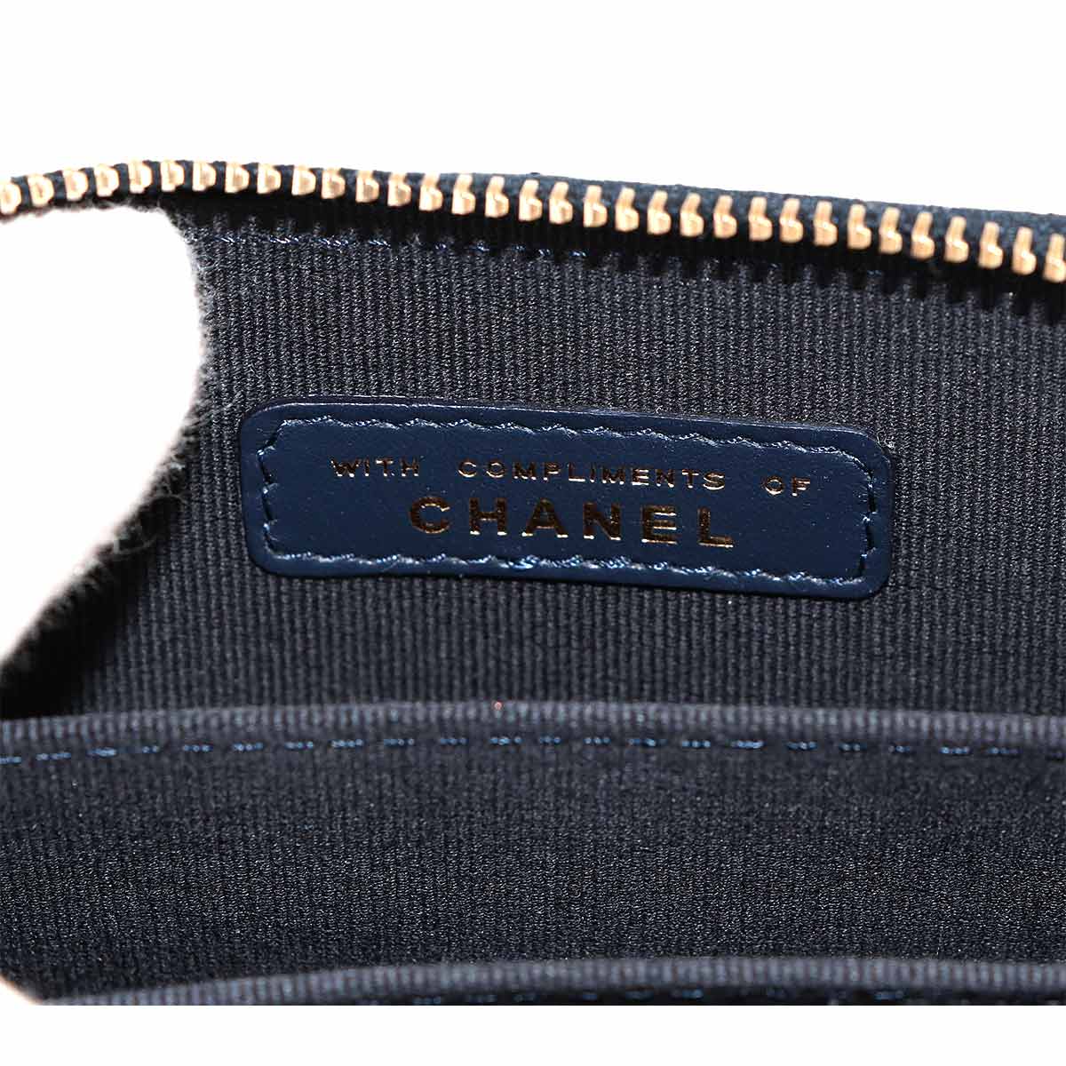 Matelasse Zipped Coin Purse Leather Navy AP3082 Heart
