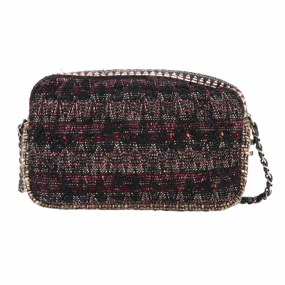 CC Chain Shoulder Bag Tweed Multicolor Purse