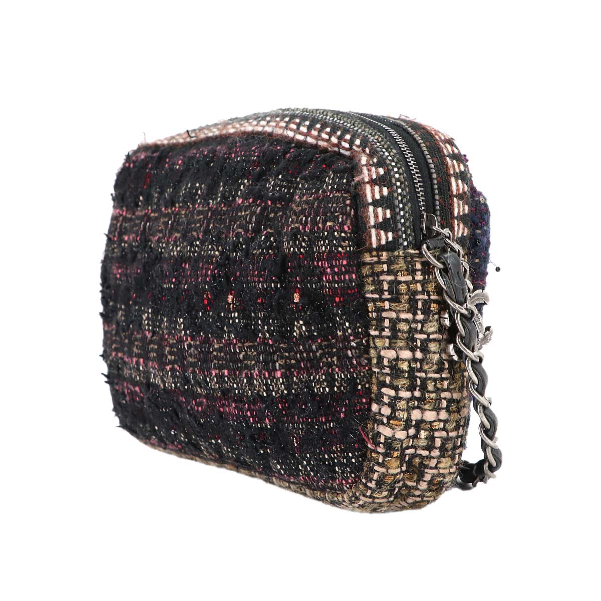 CC Chain Shoulder Bag Tweed Multicolor Purse