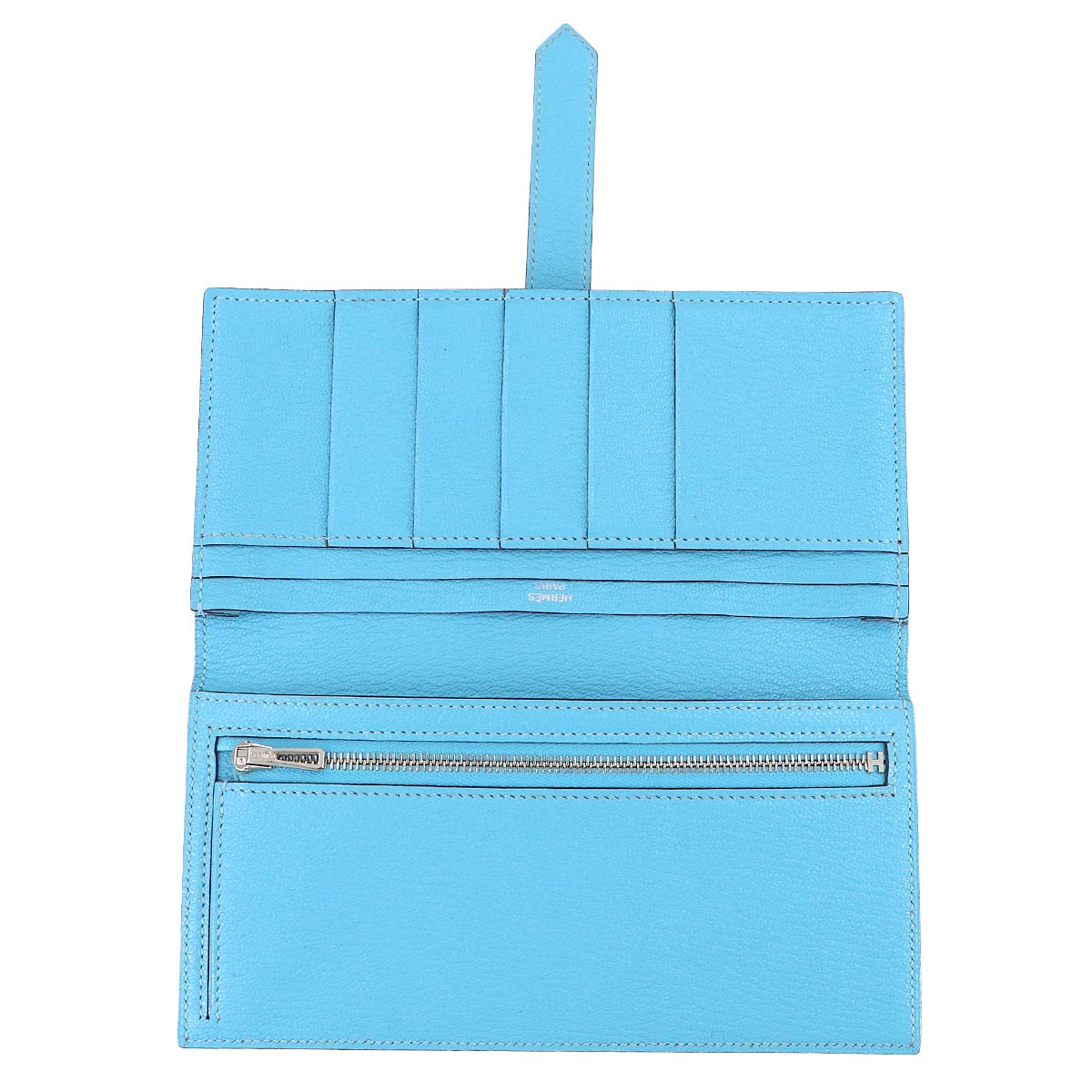 Bearn Souffle Long Wallet Chevre Celeste Purse