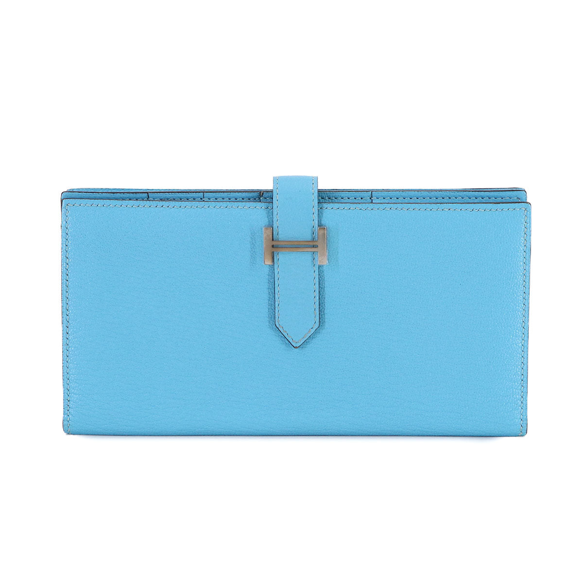 Bearn Souffle Long Wallet Chevre Celeste Purse