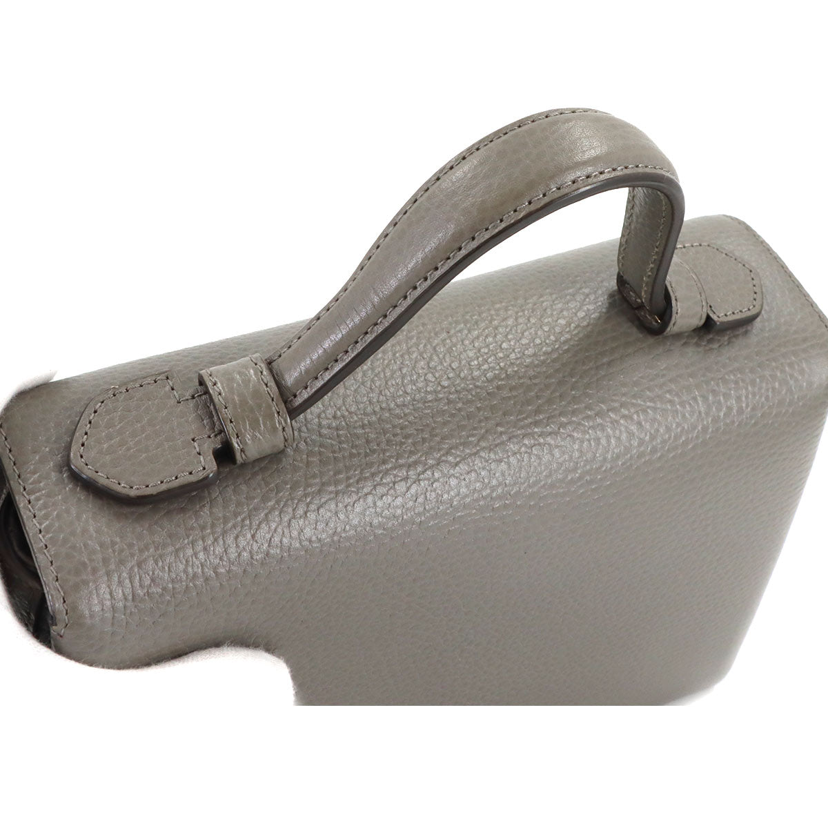 Interlocking G 2way Hand Shoulder Bag Leather Gray 510302