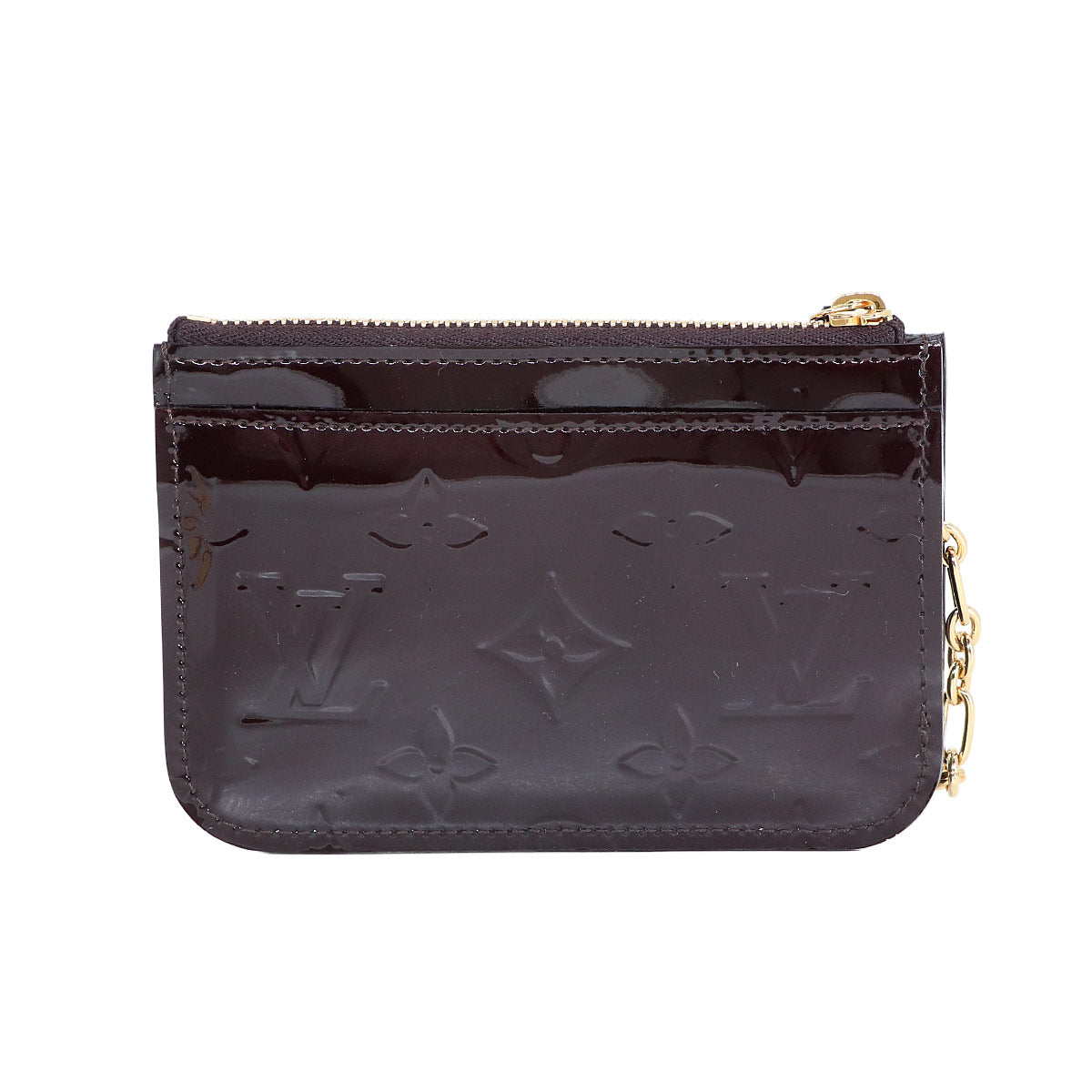 Monogram Vernis Pochette Cles NM Coin Case Amarante