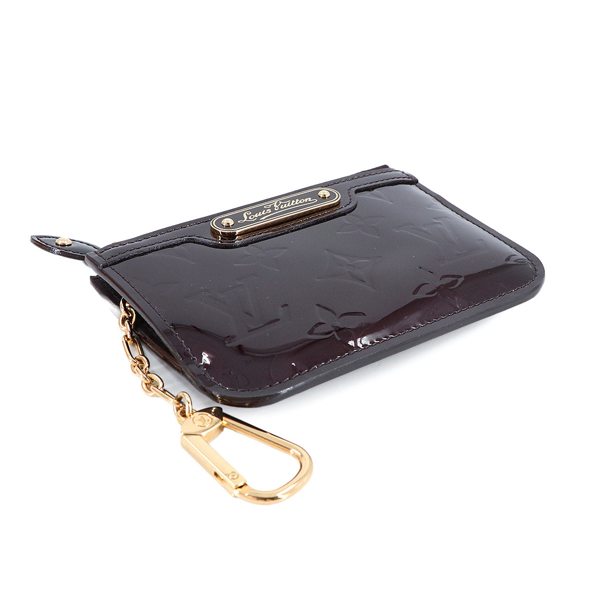 Monogram Vernis Pochette Cles NM Coin Case Amarante