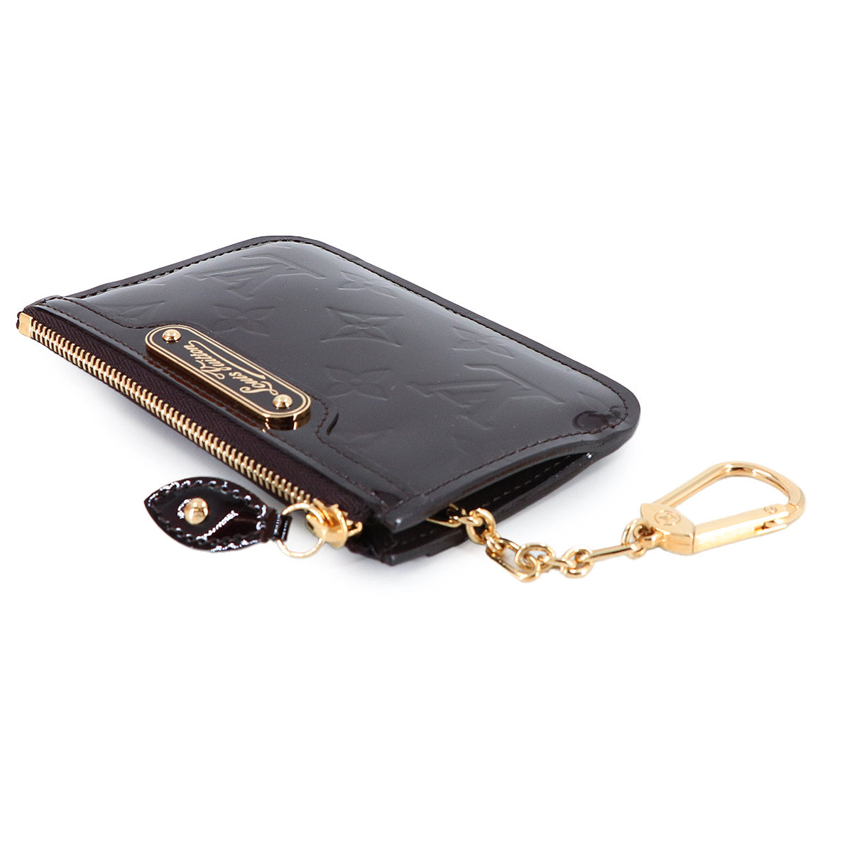 Monogram Vernis Pochette Cles NM Coin Case Amarante