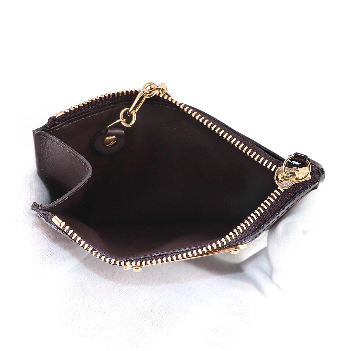 Monogram Vernis Pochette Cles NM Coin Case Amarante