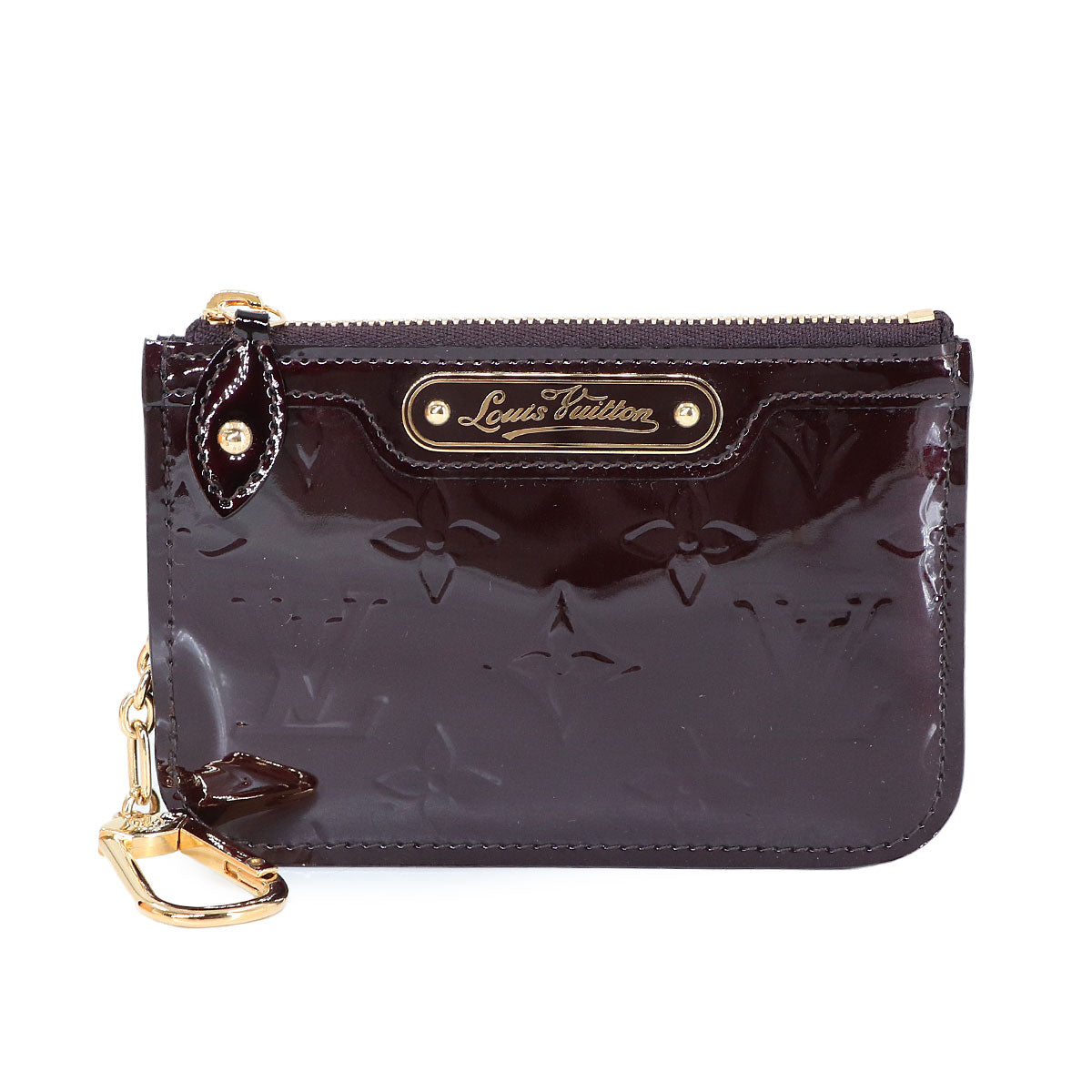 Monogram Vernis Pochette Cles NM Coin Case Amarante