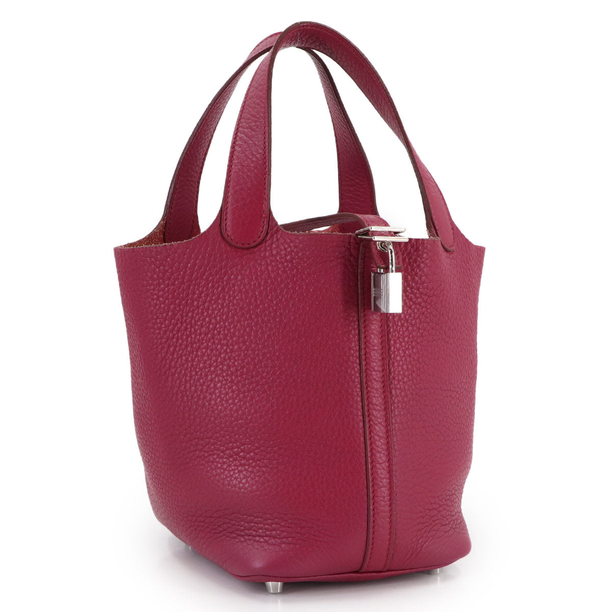 Picotin Lock PM Hand Bag Taurillon Clemence Bois de Rose
