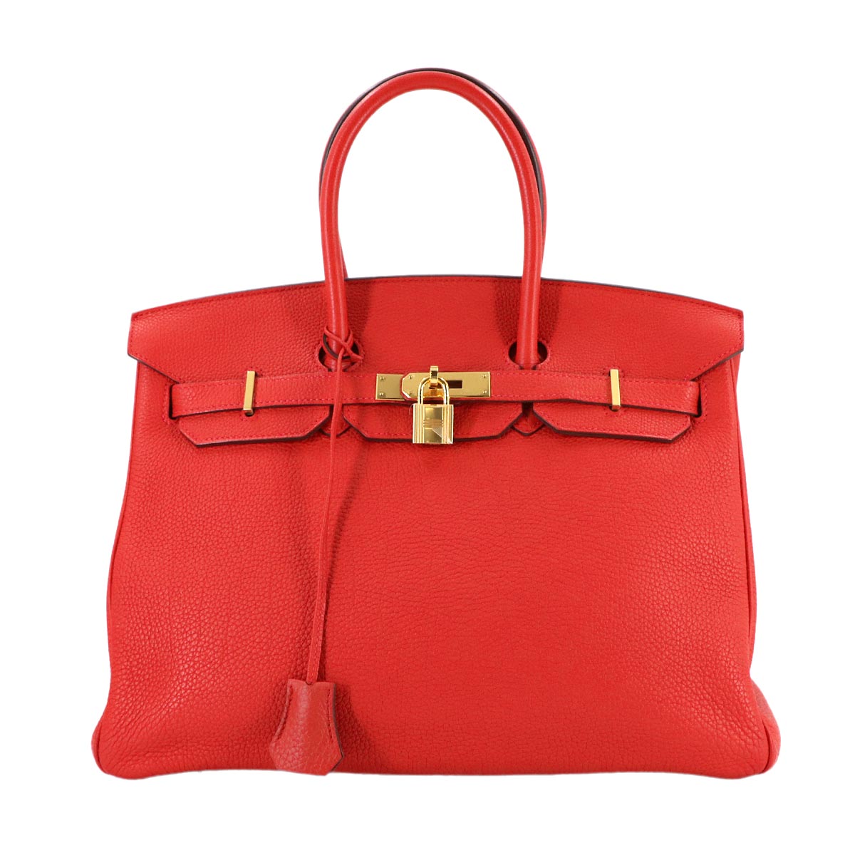 Birkin 35 Togo Rouge Casaque Hand Bag Red
