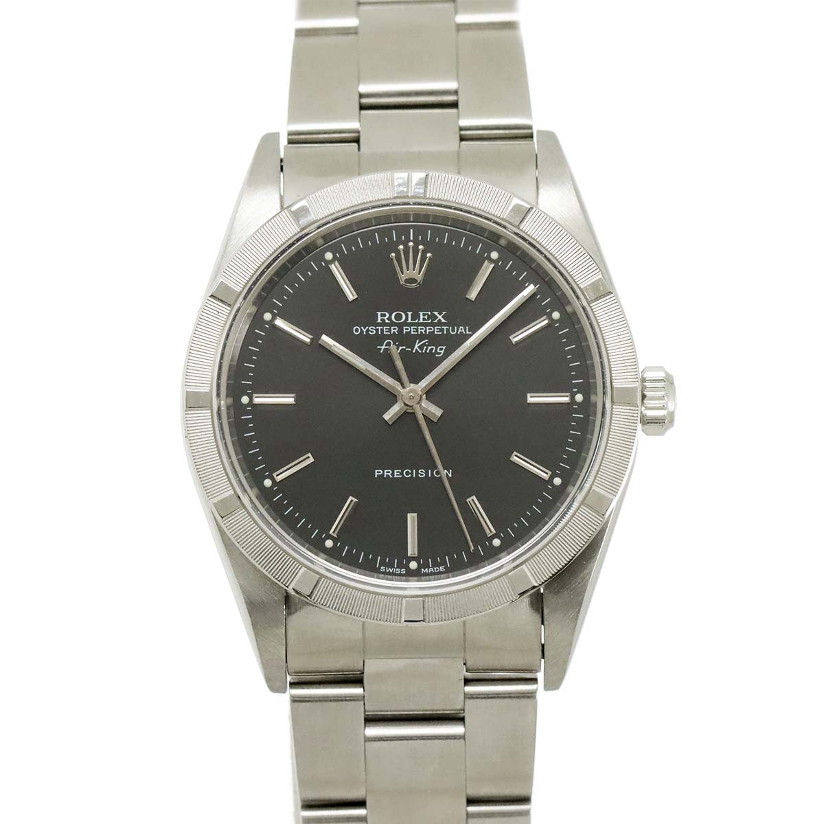 ROLEX Air King Engine turned bezel 14010 Serial A Automatic Mens