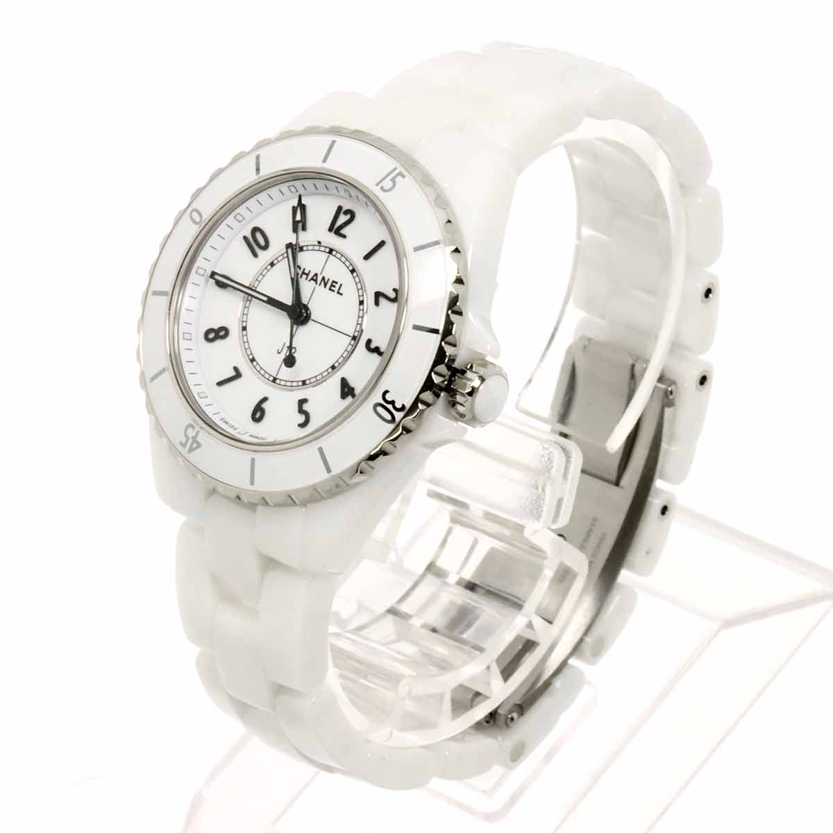 J12 33mm H5698 Ceramic Quartz White Dial Ladies Watch