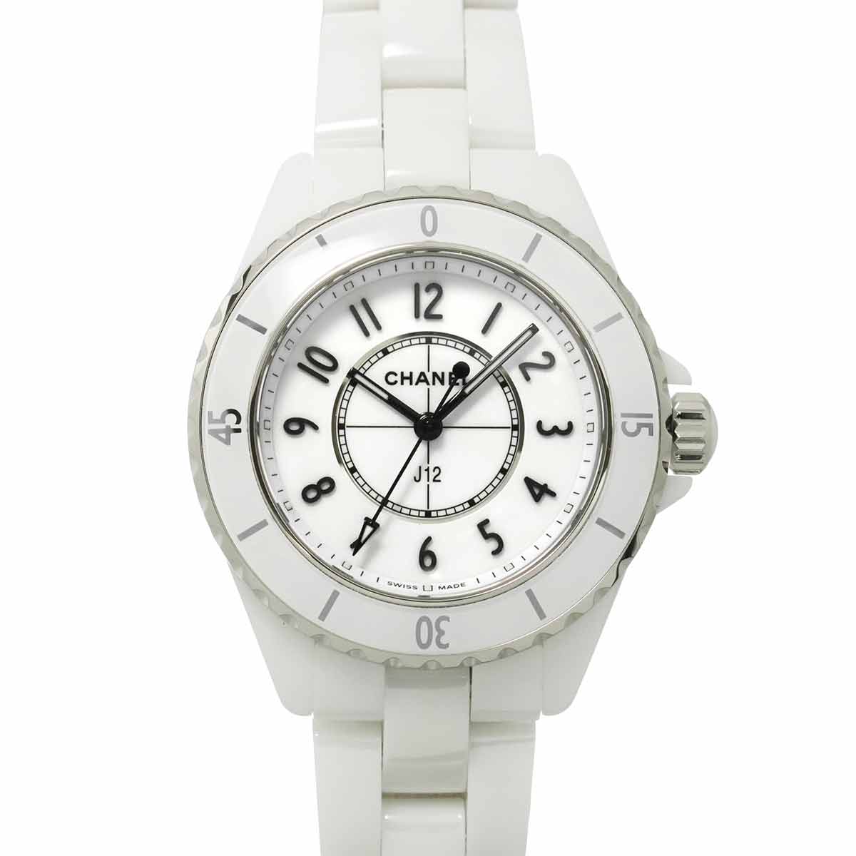 J12 33mm H5698 Ceramic Quartz White Dial Ladies Watch