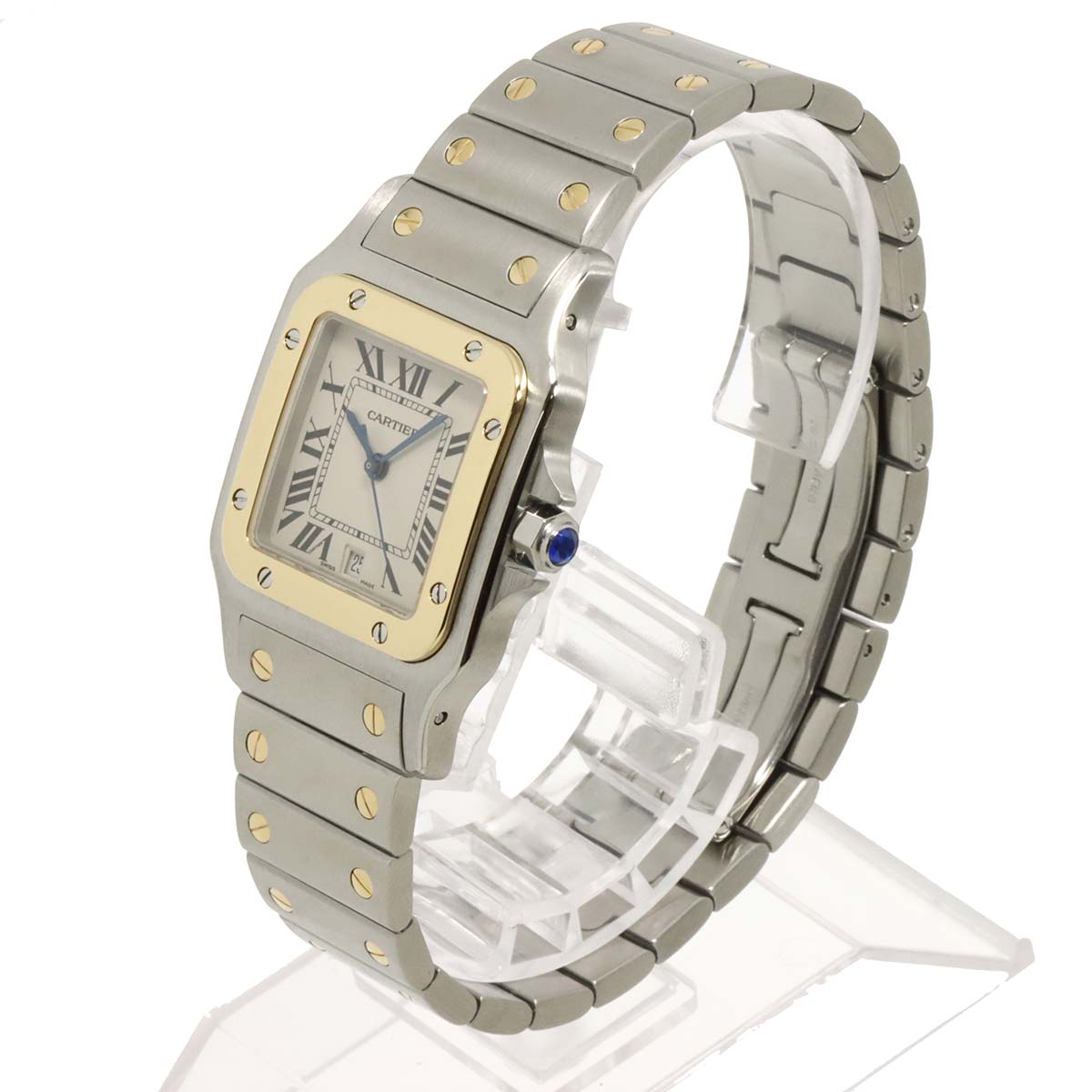 Santos Galbee LM Quartz YG Cream Dial Mens Watch