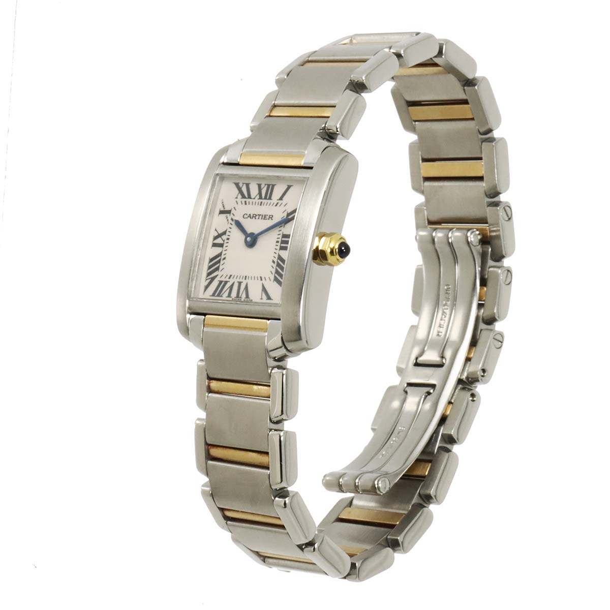 Tank Francaise SM W51007Q4 750 YG Quartz Cream Dial Ladies