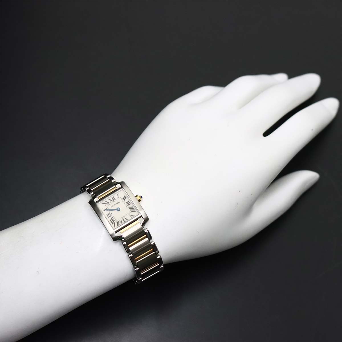 Tank Francaise SM W51007Q4 750 YG Quartz Cream Dial Ladies