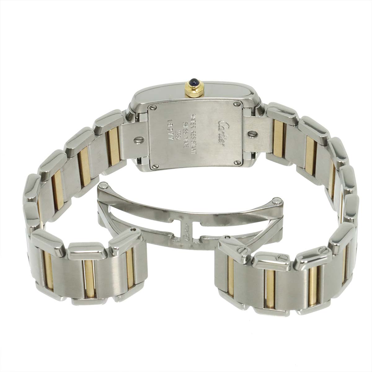 Tank Francaise SM W51007Q4 750 YG Quartz Cream Dial Ladies
