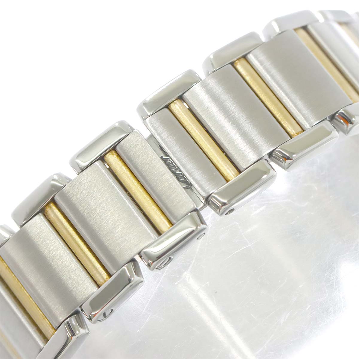 Tank Francaise SM W51007Q4 750 YG Quartz Cream Dial Ladies