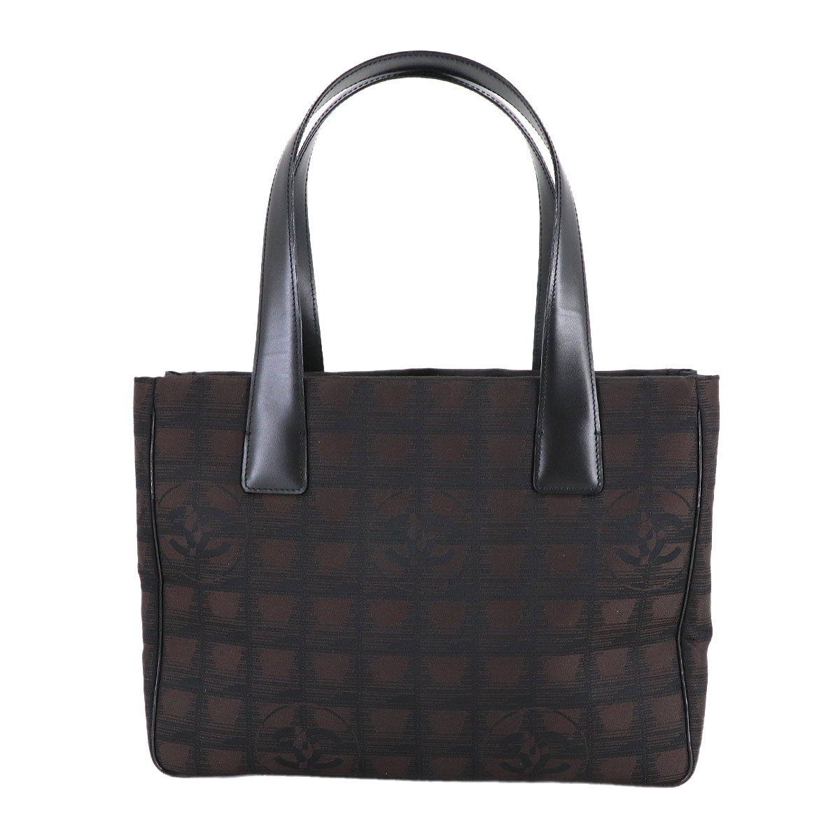 New Travel Line Tote PM Bag Nylon Jacquard Leather Brown A20457