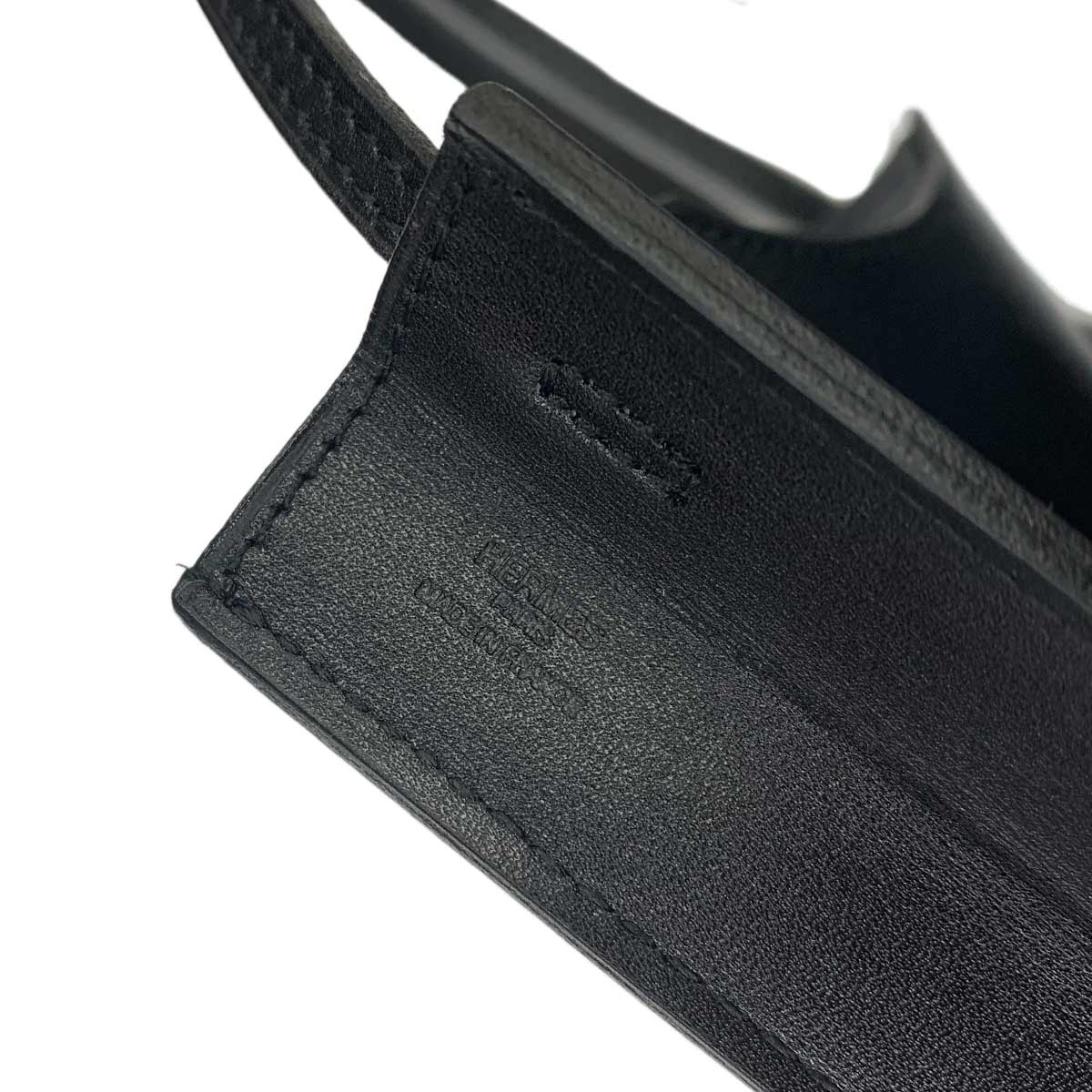 Onimaitou Shoulder Bag Box calf Black Purse Pochette