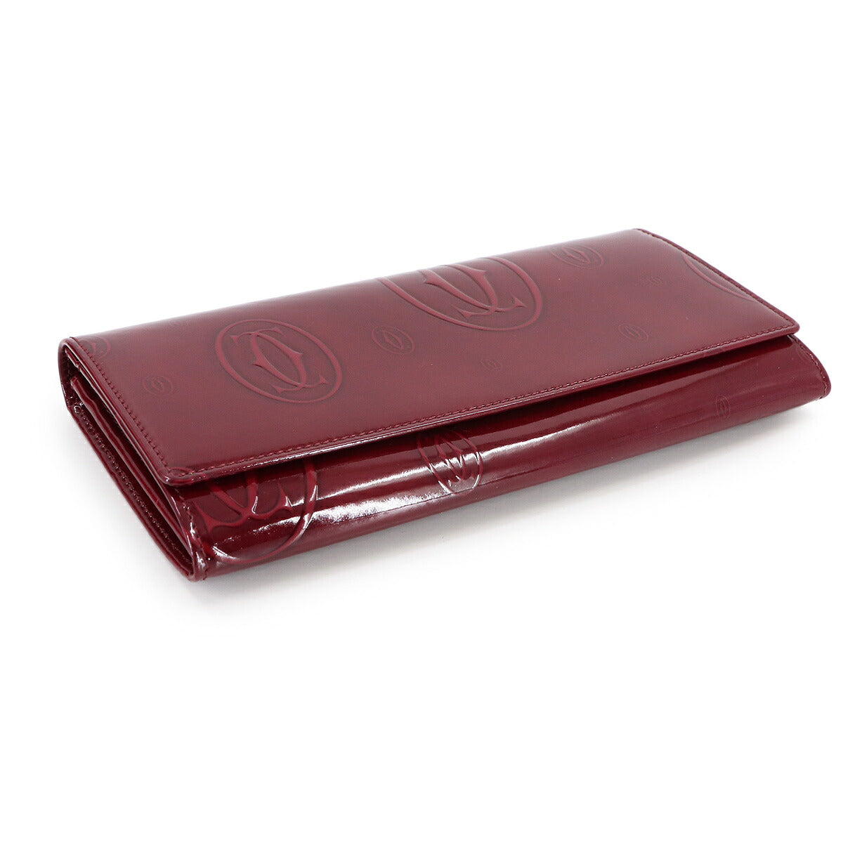 Happy Birthday Long Wallet Patent Leather Bordeaux