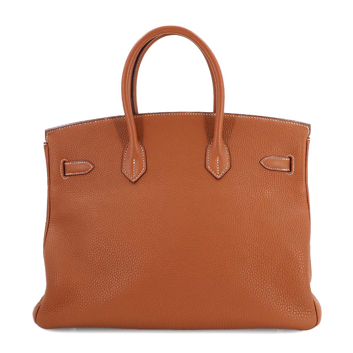 Birkin 35 Togo Gold Hand Bag Brown