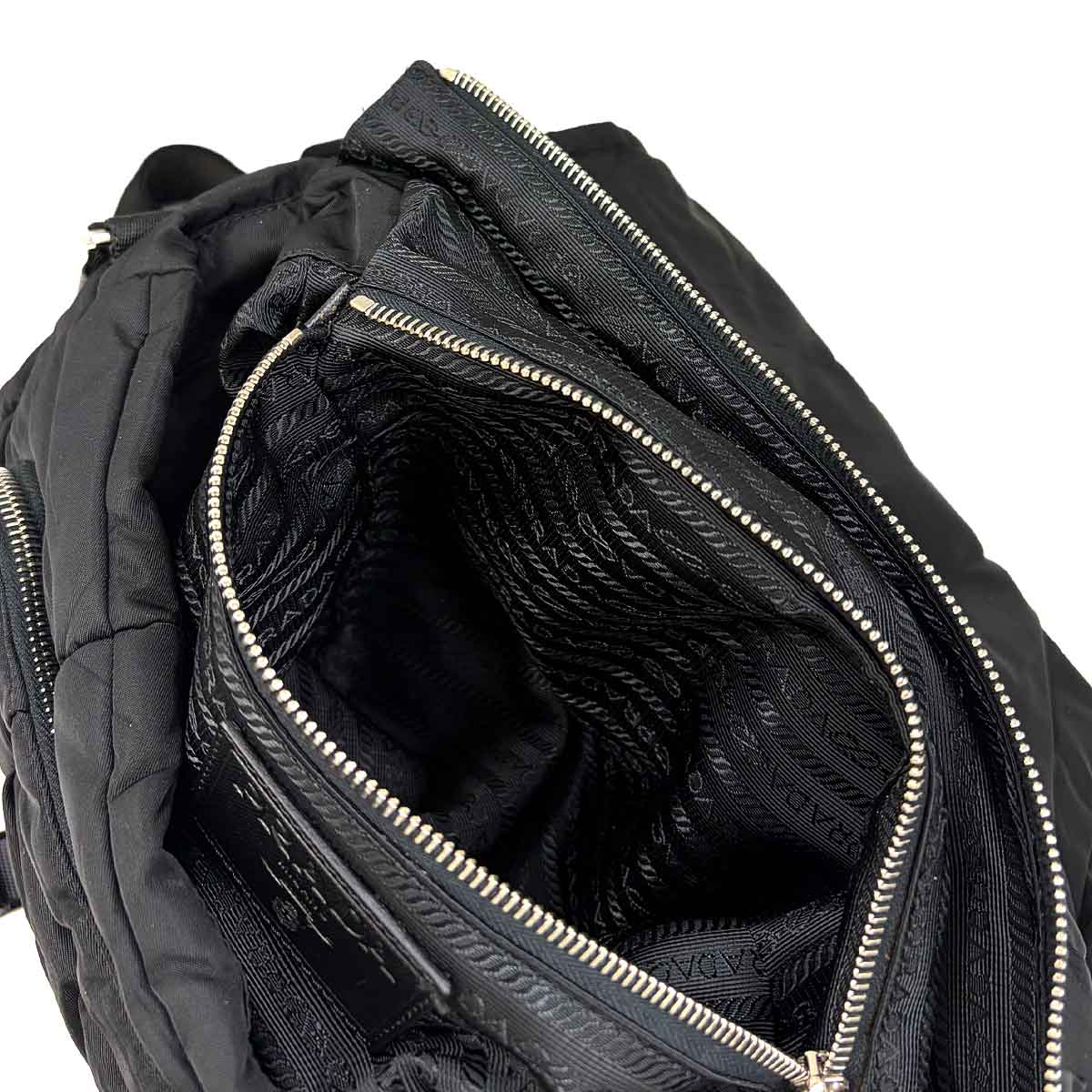 Quilting Shoulder Bag Nylon Black Purse
