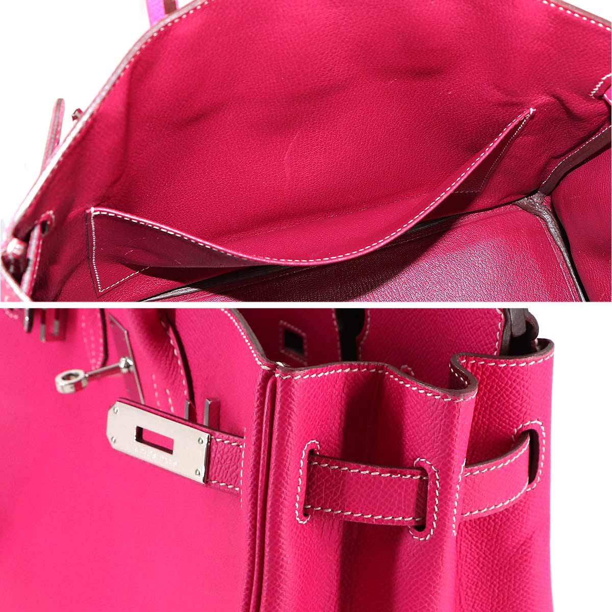 Candy Birkin 30 Epsom Rose Tyrien Ruby Hand Bag Purse Pink