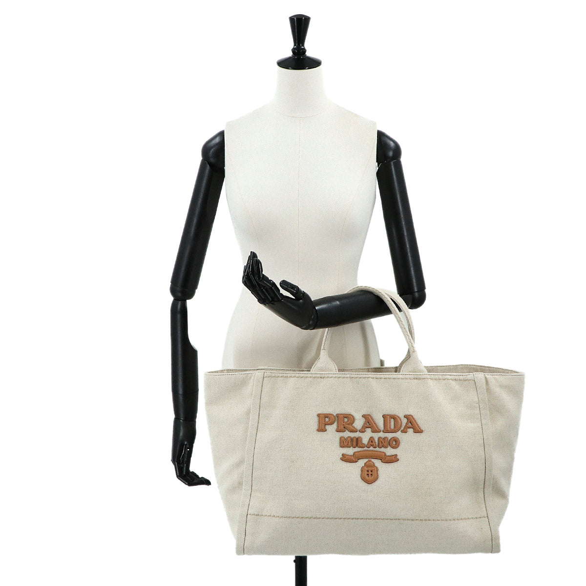 Jardiniere Extra Large Tote Bag Canvas Beige 2VG131 Purse