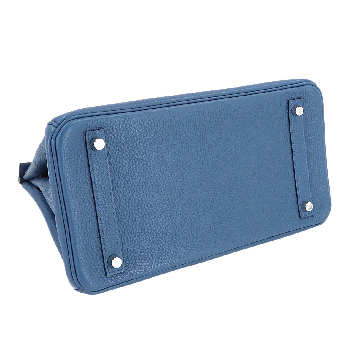 Birkin 30 Taurillon Clemence Bleu Agate Hand Bag Purse