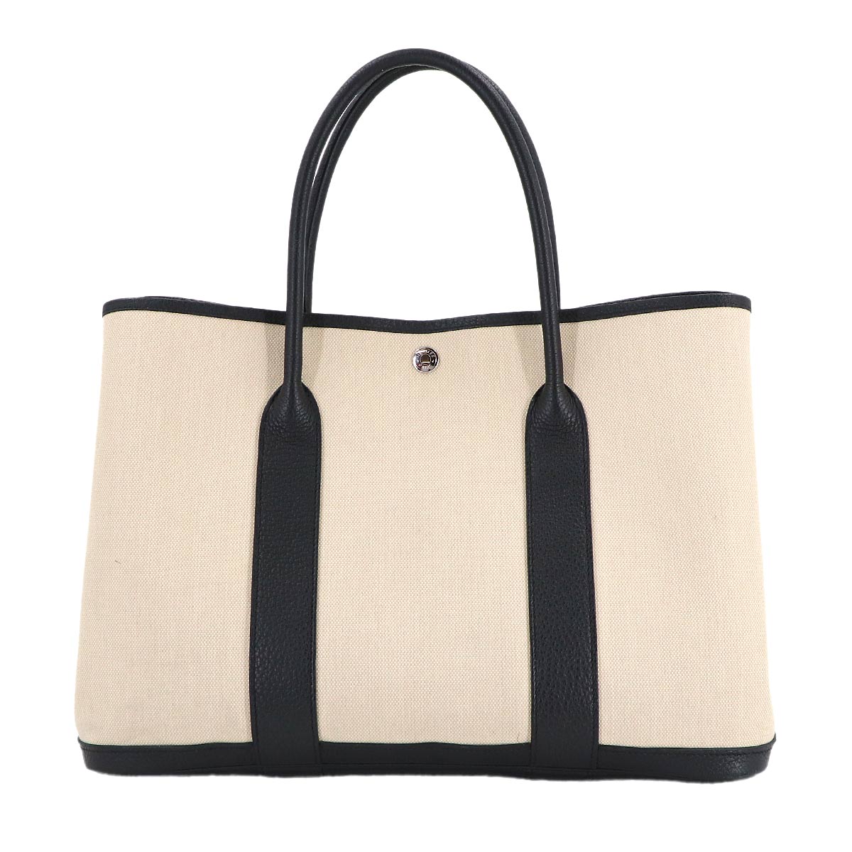 Garde Party PM Tote Bag Toile H Negonda Ecru Black