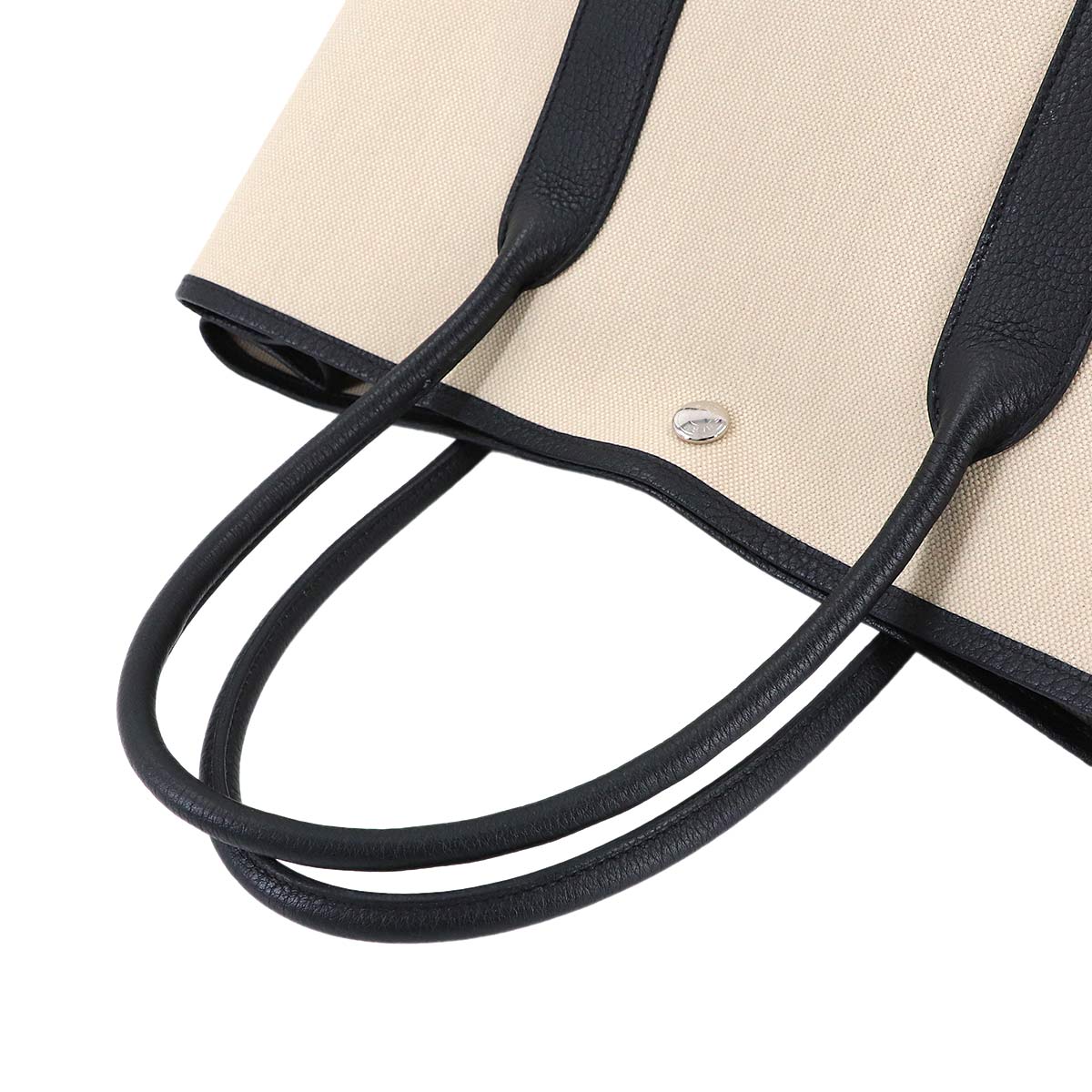 Garde Party PM Tote Bag Toile H Negonda Ecru Black