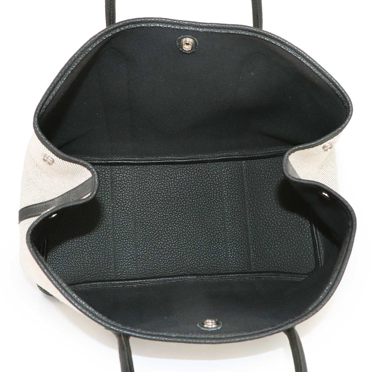 Garden Party PM Tote Bag Twill H Negonda Ecru Black