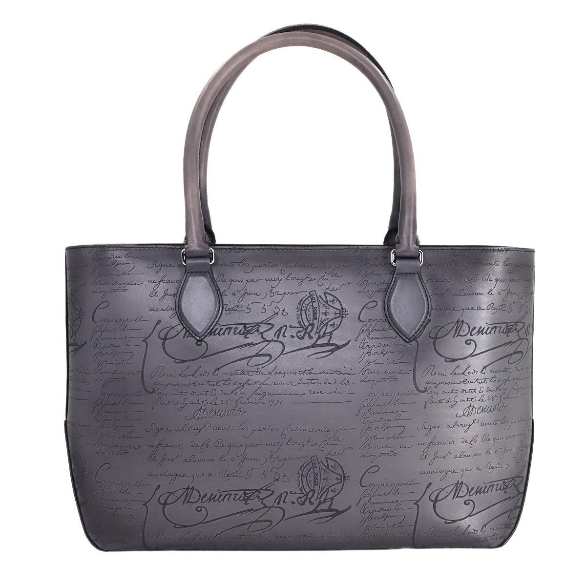 Calligraphy Toujours Mini Tote Bag Gray Purse