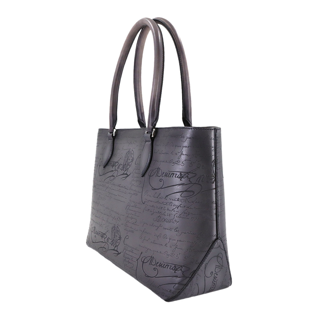 Calligraphy Toujours Mini Tote Bag Gray Purse