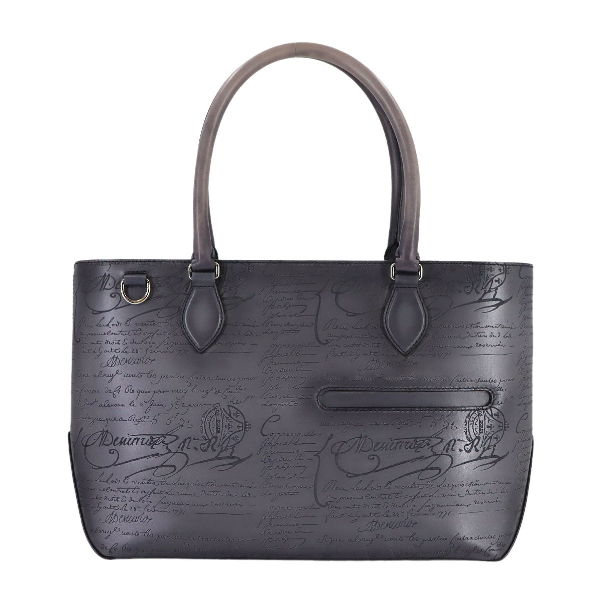 Calligraphy Toujours Mini Tote Bag Gray Purse