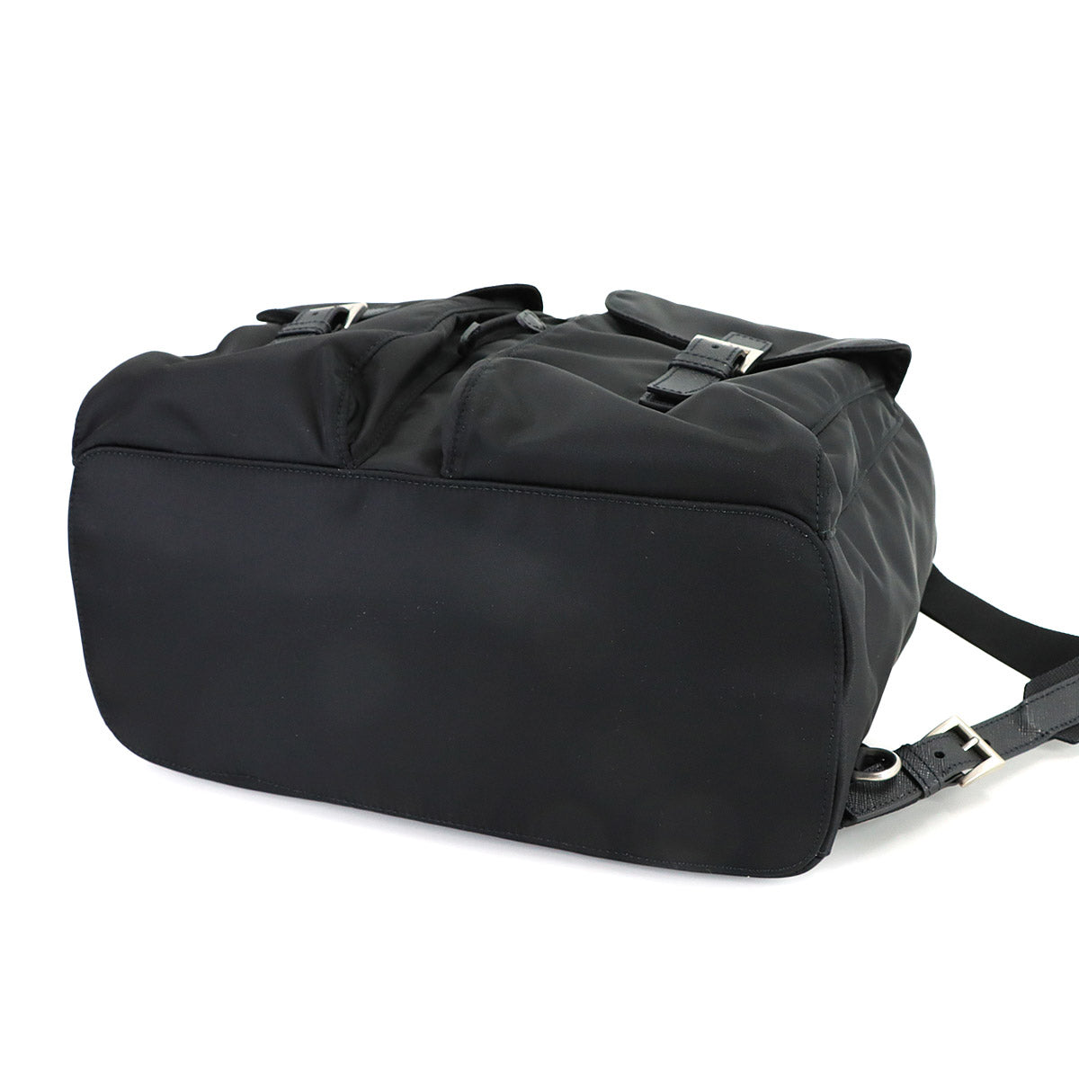 Backpack Nylon Saffiano Leather Nero Black 2VZ110 Purse